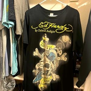 Ed Hardy by Christian Audigier tee. XL but is a huge XL. Like new